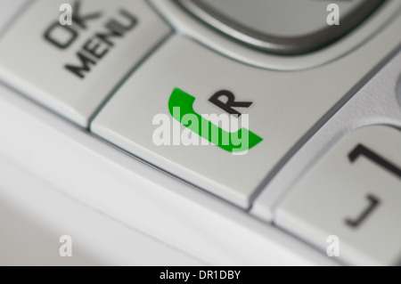 green phone symbol recall button Stock Photo