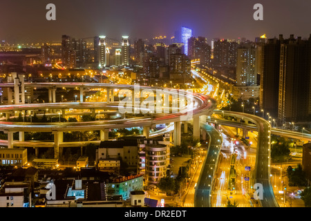 Nanpu Bridge, Shanghai, China Stock Photo