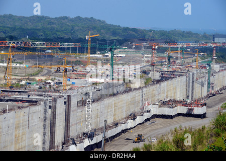 extension of Panama canal on Atlantic side Colon Panama Stock Photo