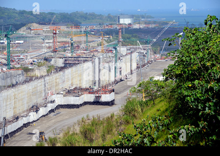 extension of Panama canal on Atlantic side Colon Panama Stock Photo