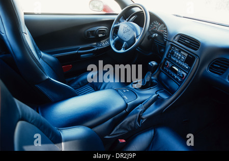 Chevrolet Corvette C5 - Z06 Model 2001 - Red - interior view Stock Photo