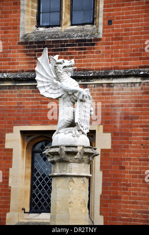 picture of stone griffin or gryphon Hampton Court Palace in Surrey, UK Stock Photo