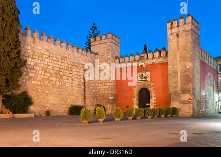 Royal Alcazar-Lion's Gate, Seville, Region of Andalusia, Spain, Europe Stock Photo