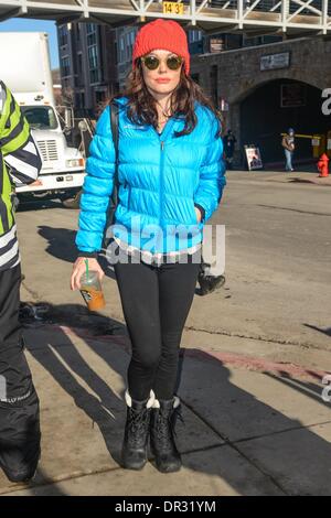 Park City, UT, USA. 17th Jan, 2014. Rose McGowan, leaves the Los Angeles Times portrait studio in Park City, UT out and about for FRI - Celebrity Candids at Sundance Film Festival 2014, Park City, UT January 17, 2014. Credit:  Ray Tamarra/Everett Collection/Alamy Live News Stock Photo