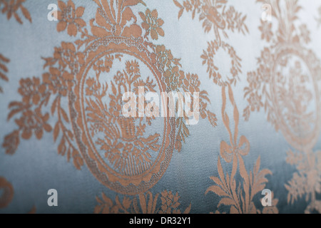 Color detail of some floral vintage wall paper Stock Photo