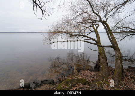 Autumn view on Seliger lake near Ostashkov, Tver region, Russia Stock Photo