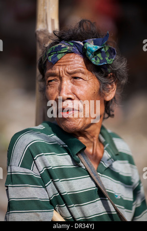 Hanunoo Mangyans at a Mangyan market near Mansalay, Oriental Mindoro ...