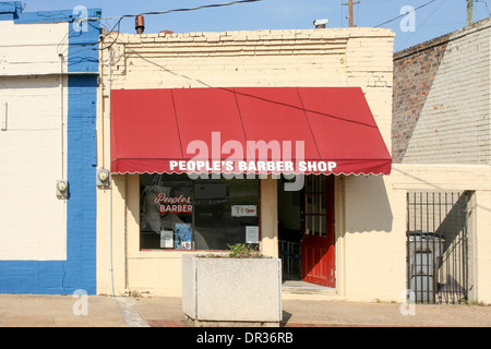 Facade of Barber Shop Stock Photo