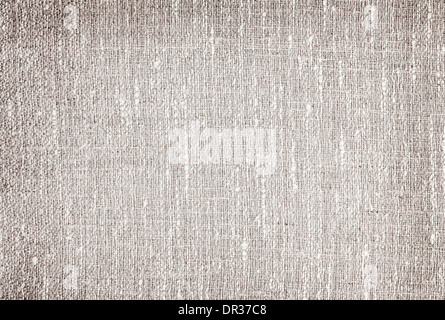 Natural gray linen fabric woven background or texture Stock Photo