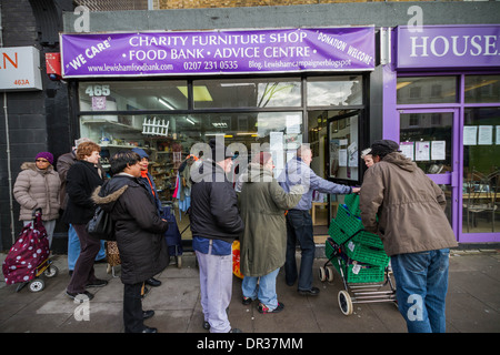 The Lewisham Food Bank in New Cross, London, UK. Stock Photo