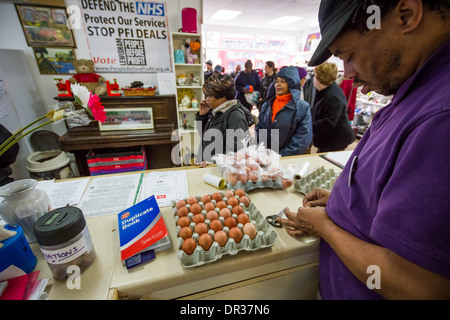 The Lewisham Food Bank in New Cross, London, UK. Stock Photo