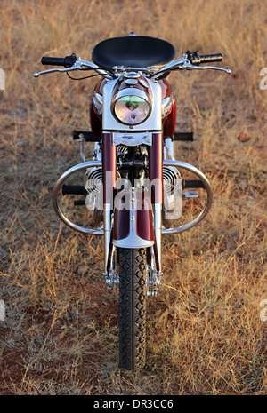 Vintage Royal Enfield Bullet with Triumph tank and mudguards from the 50's called a 'bitsa' Stock Photo