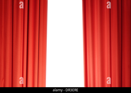 Red Theater Curtain Stock Photo