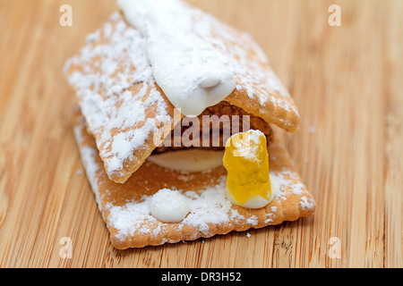 Gingerbread house with gummy bear, witch´s house Stock Photo