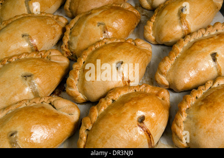 The Chough Bakery, Padstow, Cornwall, makers of genuine Cornish Pasties with owner Elaine Ead Stock Photo