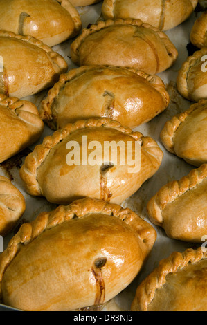 The Chough Bakery, Padstow, Cornwall, makers of genuine Cornish Pasties with owner Elaine Ead Stock Photo