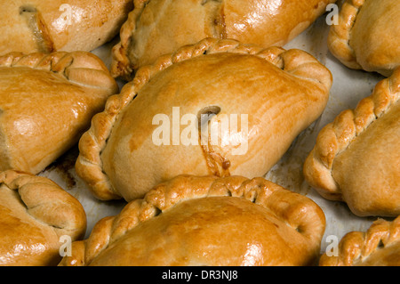 The Chough Bakery, Padstow, Cornwall, makers of genuine Cornish Pasties with owner Elaine Ead Stock Photo