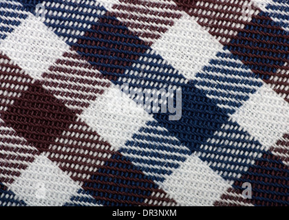 macro detail of plaid fabric for texture or background Stock Photo