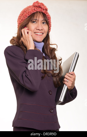 Attractive brunette asian business career woman Stock Photo