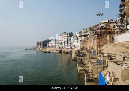 Ganges River bank, Varanasi, India Stock Photo