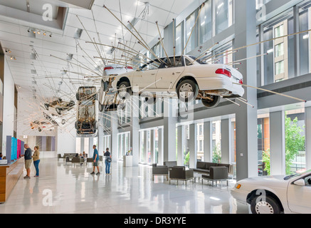 Inopportune: Stage One  installation by Cai Guo-Qiang in the entrance hall to Seattle Art Museum, Seattle, Washington, USA Stock Photo