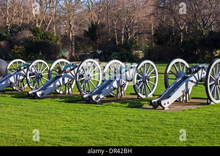 Captured Howitzers and Guns, Royal Hospital Chelsea, London Stock Photo