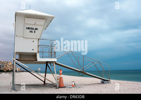 Lifeguard Tower - Pompano Beach, Florida USA Stock Photo