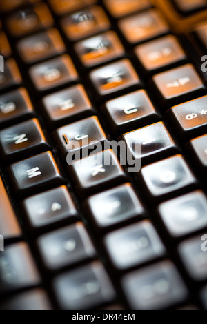Computer keyboard background. Selective focus. High resolution. Stock Photo