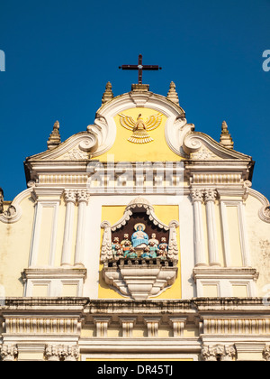 Holy Spirit church facade detail in Margao Stock Photo