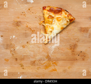 Last slice of cheese pizza Stock Photo