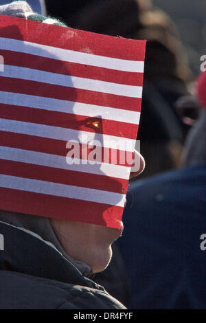 Jan 20, 2009 - Washington, District of Columbia, USA -  Inauguration Day Obama - Biden supporters on The National Mall for the Swearing In Ceremony  in Washington D.C and to be apart of the Historical Day to see the First African American President. (Credit Image: © Chaz Niell/Southcreek EMI/ZUMA Press) Stock Photo