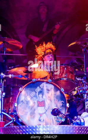 Mar 12, 2009 - Toronto, Ontario, Canada - CODY HANS, Drummer of HINDER performs live with the band at the Sound Academy at the Canadian Music Week in Toronto. (Credit Image: © Steve Dormer/Southcreek EMI/ZUMA Press) Stock Photo