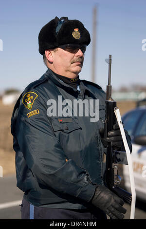 Mar 23, 2009 - Whitby, Ontario, Canada - The OPP perform an honor guard ...