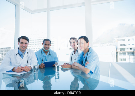 Doctors in a meeting at hospital Stock Photo