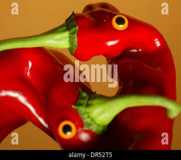 Animals created from fruit and vegetables Stock Photo