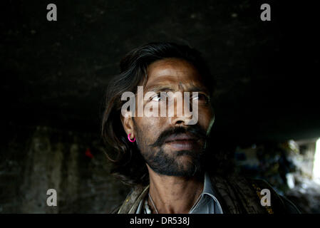 Heroine production in Afghanistan leads to large scale addiction in Afghanistan and Pakistan, especially among the homeless Stock Photo