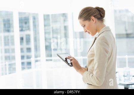 Beautiful businesswoman using digital tablet in office Stock Photo