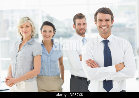 Portrait of a confident smiling business team Stock Photo