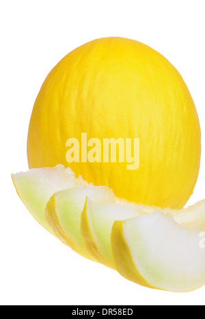 Sliced melon isolated on white background Stock Photo