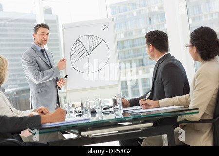 Business people in office at presentation Stock Photo