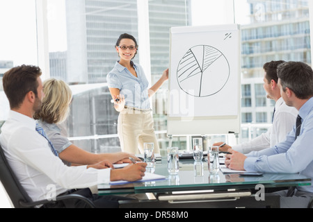 Business people in office at presentation Stock Photo