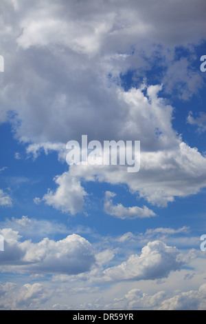 Bright beautiful blue sky with clouds. Nature Stock Photo - Alamy