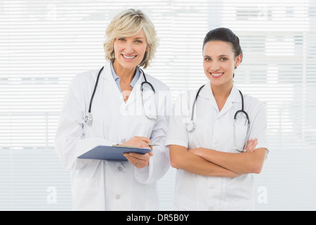 Portrait of two confident female doctors Stock Photo