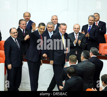 Apr 06, 2009 - Ankara, Turkey - President BARACK OBAMA arrives at the general assembly at the Turkish Parliament building in Ankara, Turkey, Monday, April 6, 2009. (Credit Image: © Ferhat Uludaglar/ZUMA Press) Stock Photo