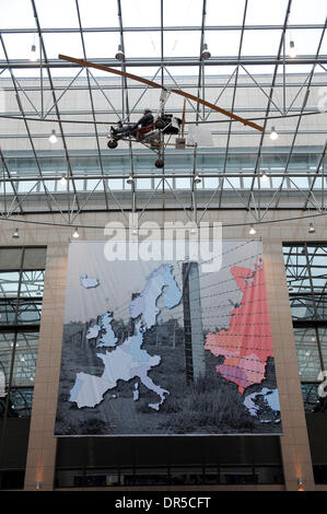 Jan 12, 2009 - Brussels, Belgium - A controversial sculpture by David Cerny which laughs at the stereotypes of Europeans at the European Council in  Brussels. (Credit Image: © Wiktor Dabkowski/ZUMA Press) Stock Photo