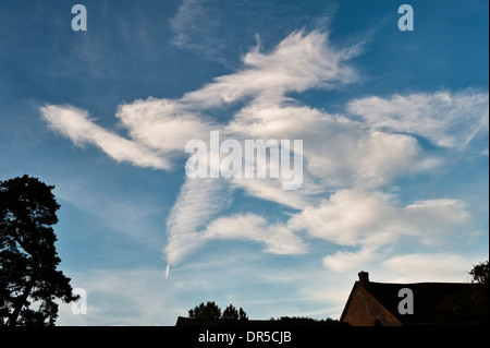Unusual cloud formation - an angel? (UK) Stock Photo