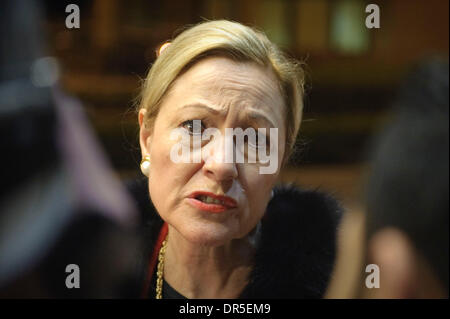 Mar 15, 2009 - Brussels, Belgium - European Commissioner for external relations, Austrian BENITA FERRERO WALDNER arrives for EU Ministerial troika meeting with Egypt, Jordan and the Palestinian Authority at European Council headquarters in Brussels, Belgium. Czech presidency called the working dinner to discuss  the current situation on the Palestinian territories and the role of E Stock Photo