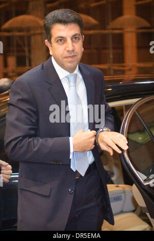 Mar 15, 2009 - Brussels, Belgium - Ambassador of Jordan to the European Union AHMAD MASA'DEH arrives for EU Ministerial troika meeting with Egypt, Jordan and the Palestinian Authority at European Council headquarters in Brussels, Belgium. Czech presidency called the working dinner to discuss  the current situation on the Palestinian territories and the role of Egypt in mediating th Stock Photo