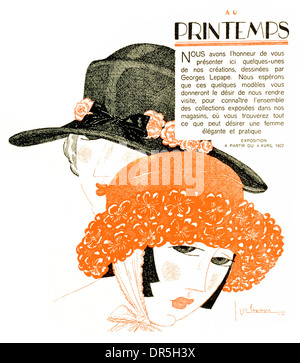 French Press Advertisment 1922 By Georges Lepape Stock Photo