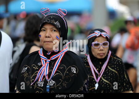 Bangkok, Thailand. 20th Jan, 2014. Anti-government protestors participate in the 'Bangkok shutdown' mass action in Bangkok, Thailand, Jan. 20, 2014. Credit:  Gao Jianjun/Xinhua/Alamy Live News Stock Photo